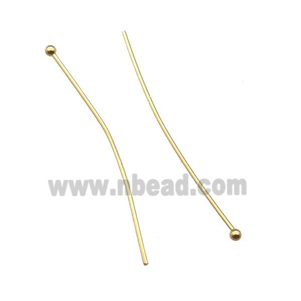stainless steel ball headpins, gold plated