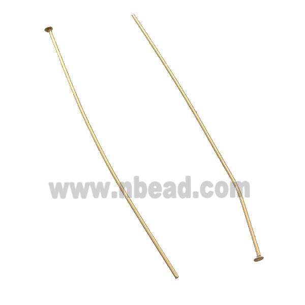 stainless steel T-headpins, gold plated