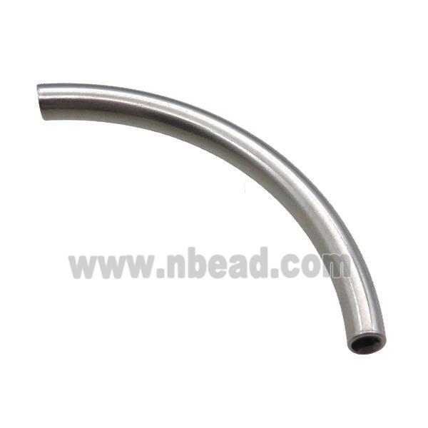 stainless steel tube beads, platinum plated