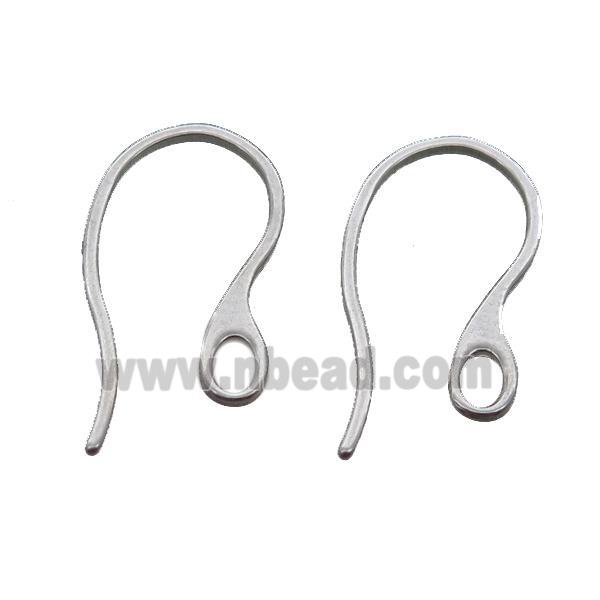stainless steel Hook Earwire, platinum plated