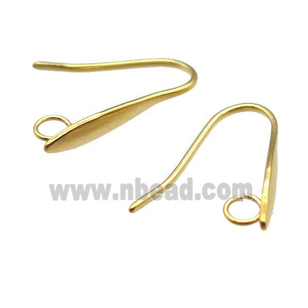 stainless steel Hook Earrings, gold plated