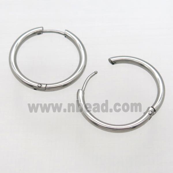 raw stainless steel Hoop Earrings