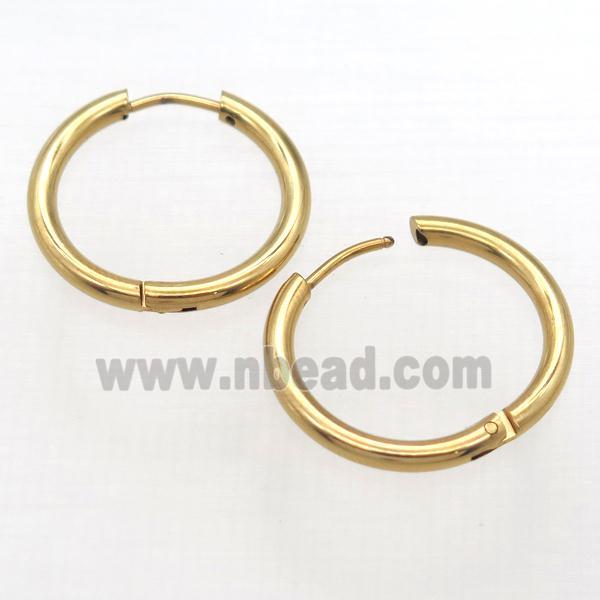 stainless steel Hoop Earrings, gold plated