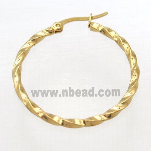 stainless steel Hoop Earrings, gold plated