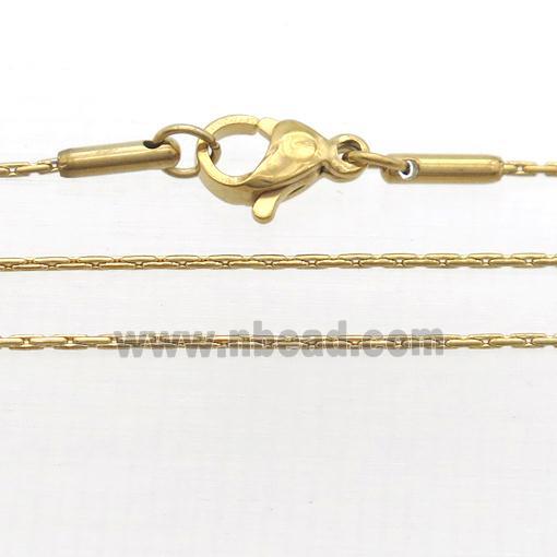 stainless steel necklace chain, gold plated