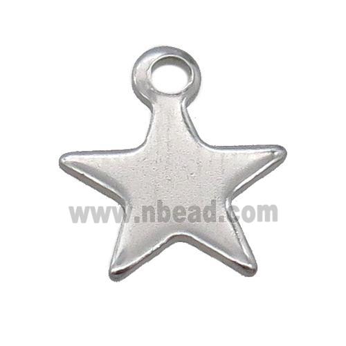 raw stainless steel star pendant