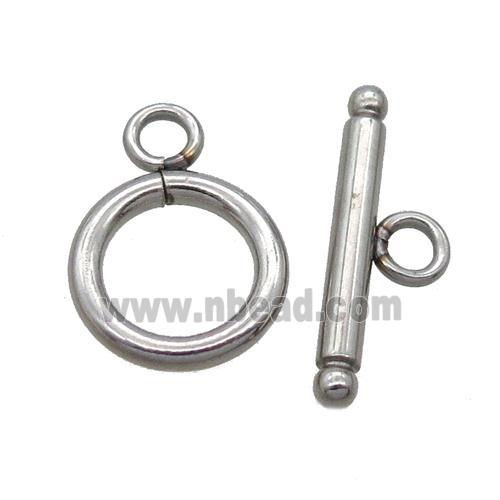 raw stainless steel toggle clasp