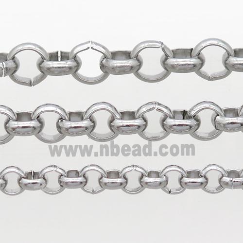 raw stainless steel circle chain