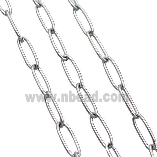 raw stainless steel paperclip chain