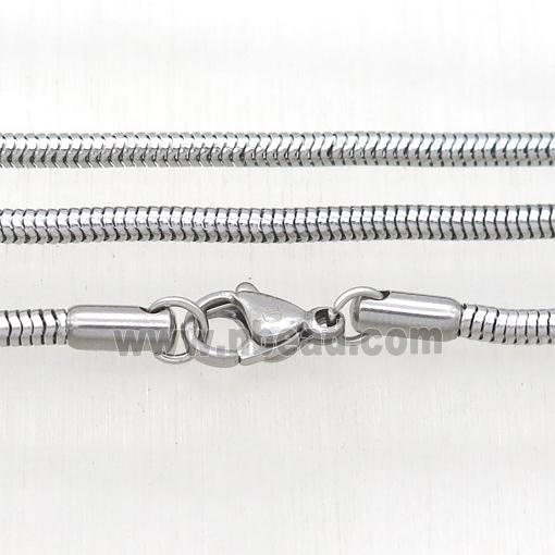 raw Stainless Steel Necklace Snake Chain