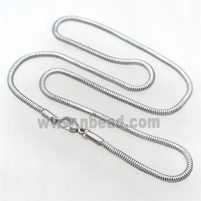 raw Stainless Steel Necklace Snake Chain