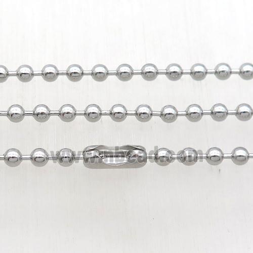 raw Stainless Steel Necklace Ball Chain