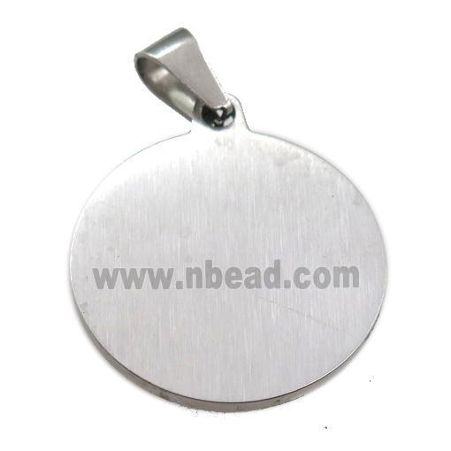 stainless steel circle pendant