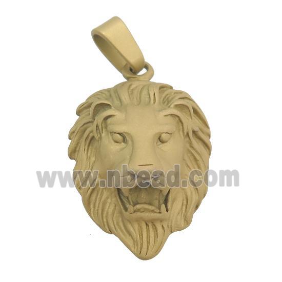 stainless steel Lion pendant, duck gold