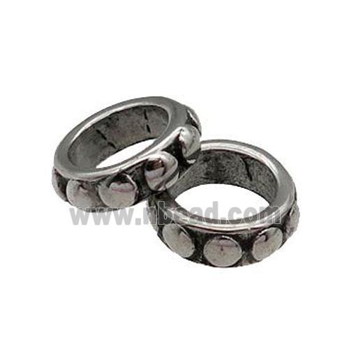 stainless steel spacer beads separator, antique silver