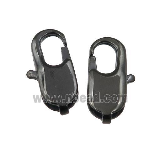 Stainless Steel Lobster Clasp, black plated