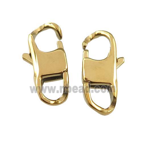 Stainless Steel Lobster Clasp, gold plated
