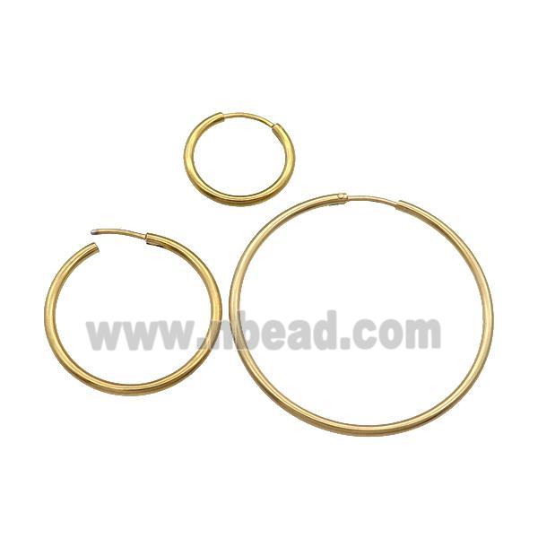 Stainless Steel Hoop Earring gold plated