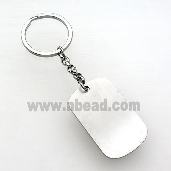 raw Stainless Steel keychain pendant