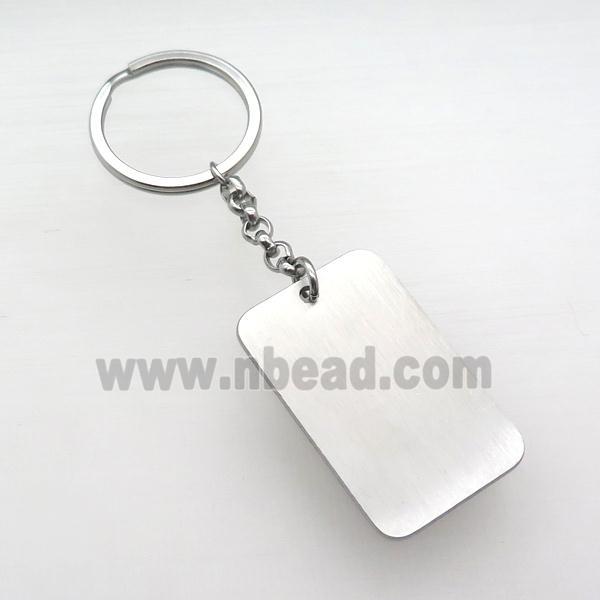 raw Stainless Steel keychain pendant