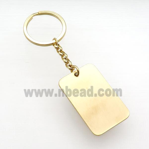 Stainless Steel keychain pendant gold plated