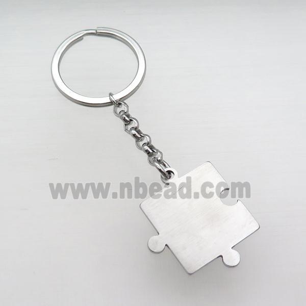 raw Stainless Steel keychain pendant