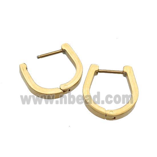Stainless Steel Latchback Earring gold plated