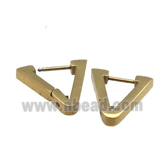 Stainless Steel Latchback Earring gold plated V-shape