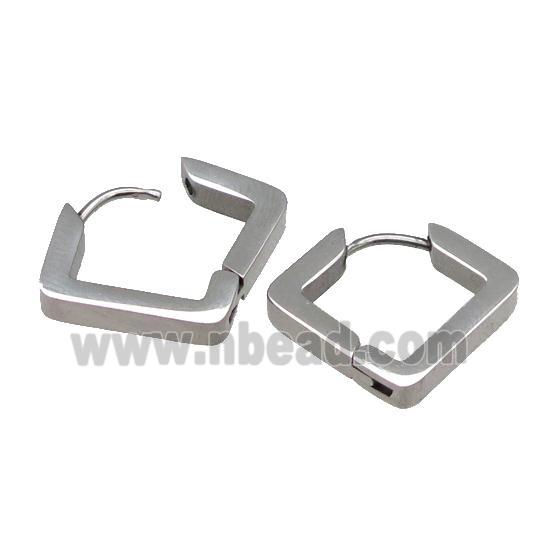 raw Stainless Steel Latchback Earring square