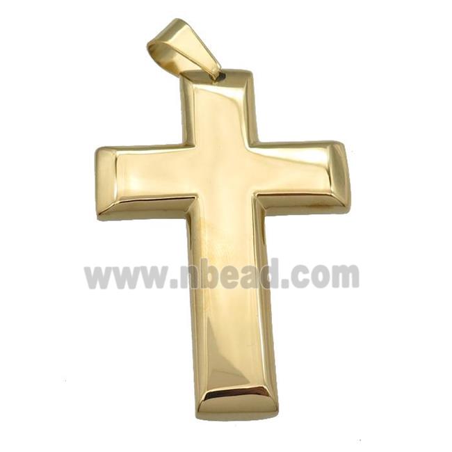 Stainless Steel cross pendant gold plated