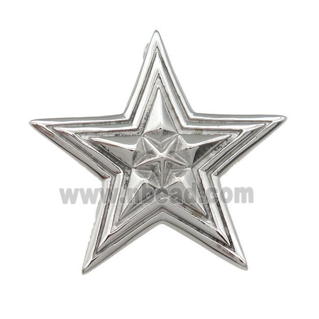 raw Stainless Steel star pendant