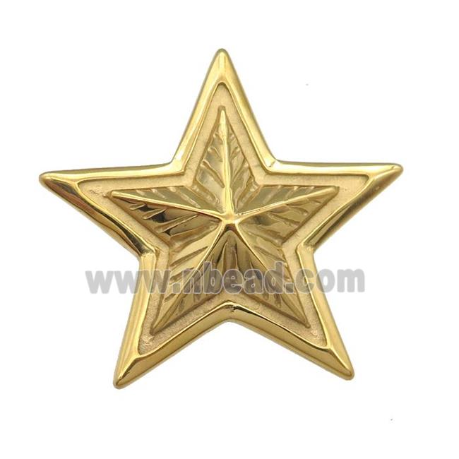 Stainless Steel star pendant gold plated