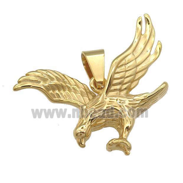 Stainless Steel eagle pendant gold plated