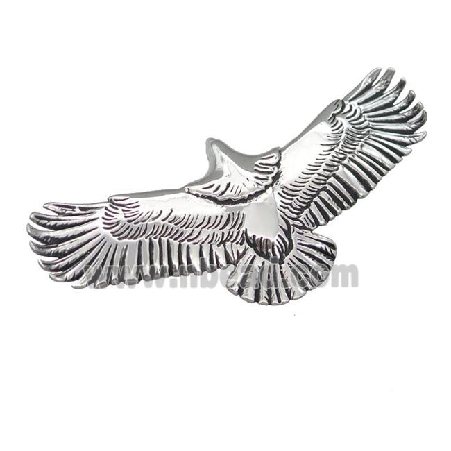 Stainless Steel eagle charm pendant platinum plated