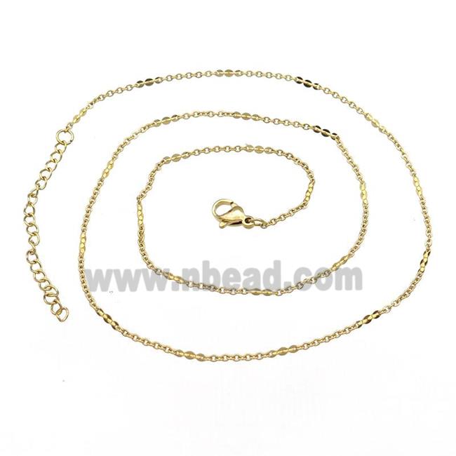 Stainless Steel Necklace Chain Gold Plated