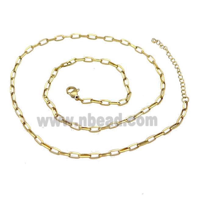 Stainless Steel Necklace Chain Gold Plated