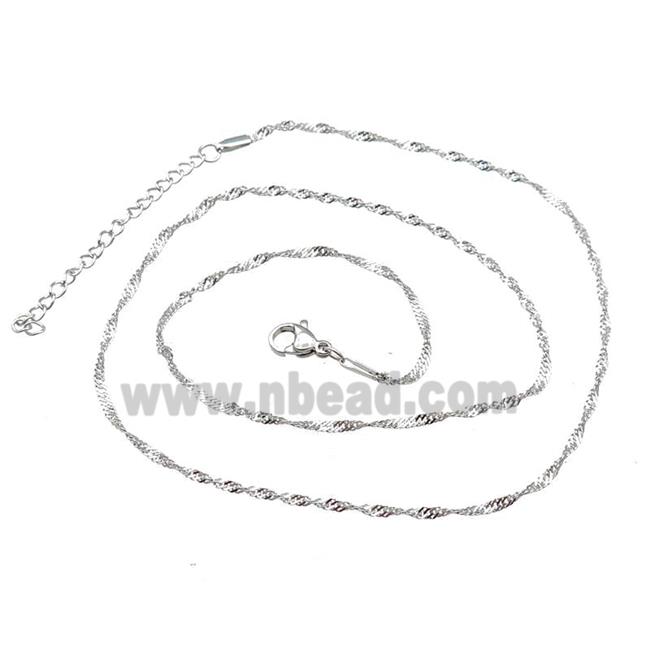 Raw Stainless Steel Necklace Chain