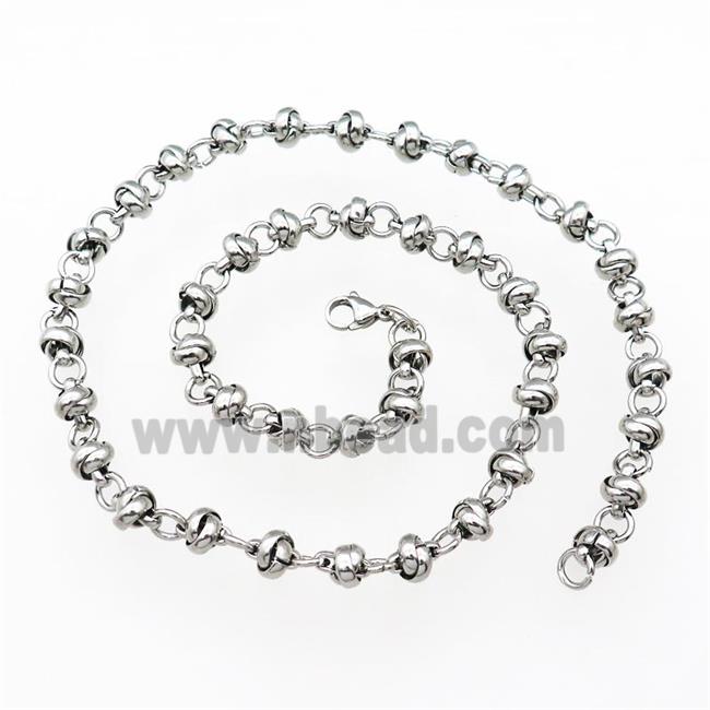 Raw Stainless Steel Necklace