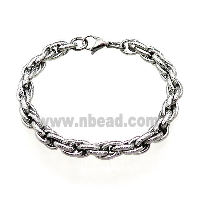 Raw Stainless Steel Bracelet