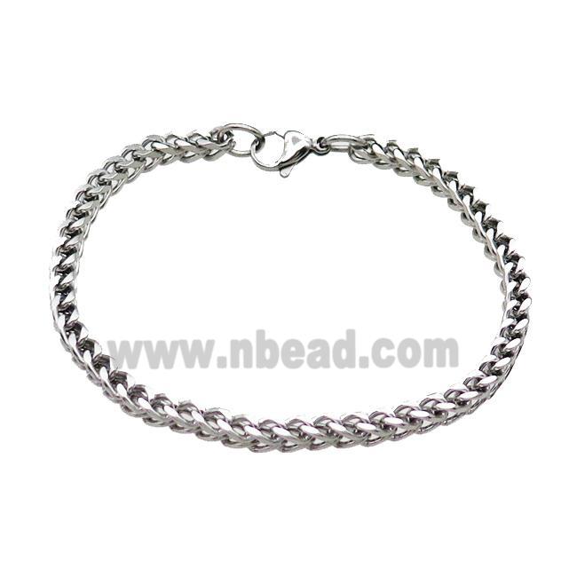 Raw Stainless Steel Bracelet