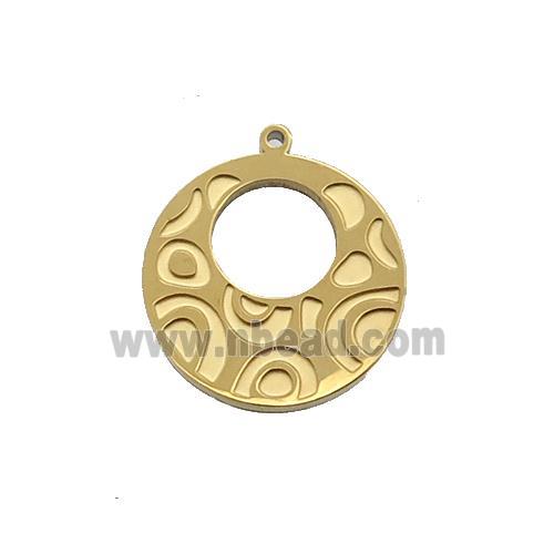Stainless Steel GoGo Charm Pendant Gold Plated
