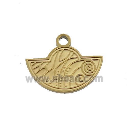 Stainless Steel Charm Pendant Gold Plated