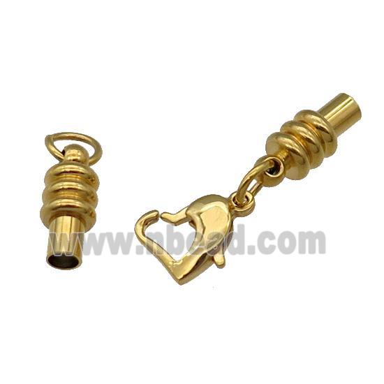 Stainless Steel Clasp End Gold Plated