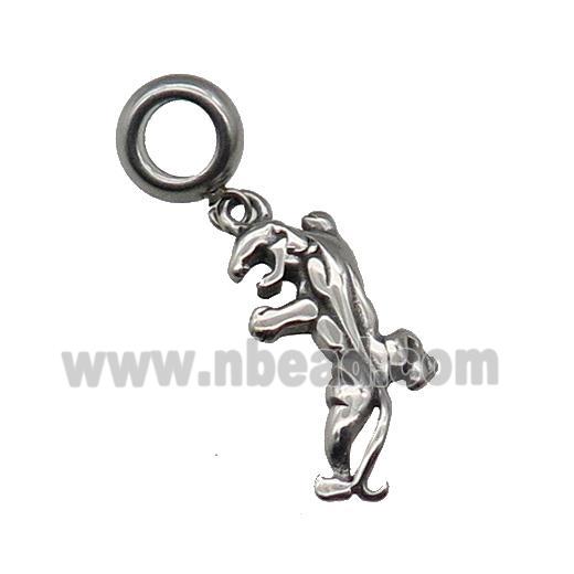 Stainless Steel Tiger Pendant Antique Silver