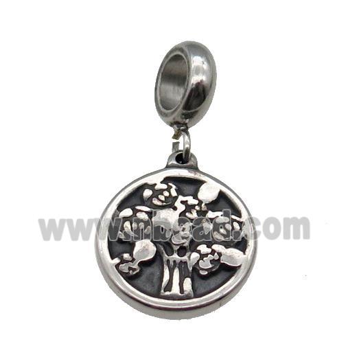 Stainless Steel Pendant Antique Silver
