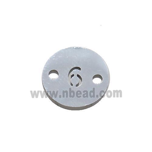 Raw Stainless Steel Circle Number6 Connector
