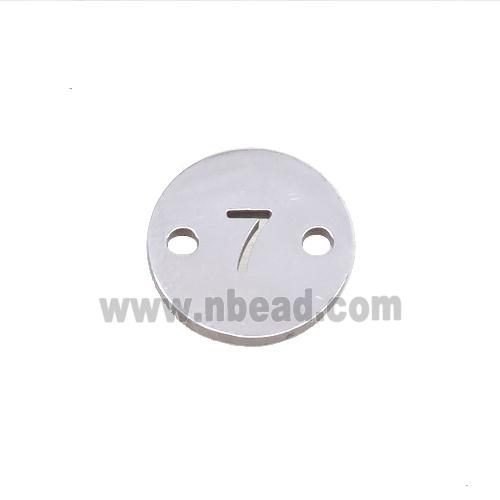 Raw Stainless Steel Circle Number7 Connector