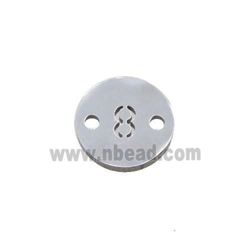 Raw Stainless Steel Circle Number8 Connector