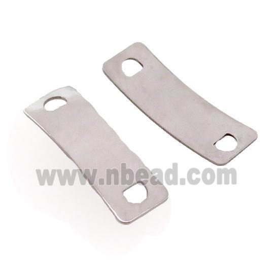 Raw Stainless Steel Connector Bend Rectangle