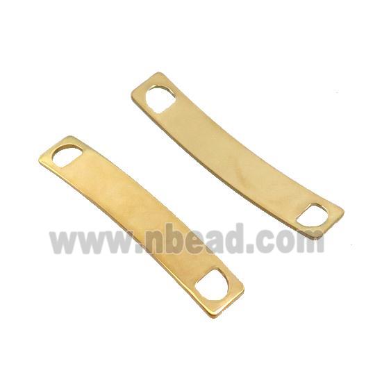 Stainless Steel Connector Bend Rectangle Gold Plated